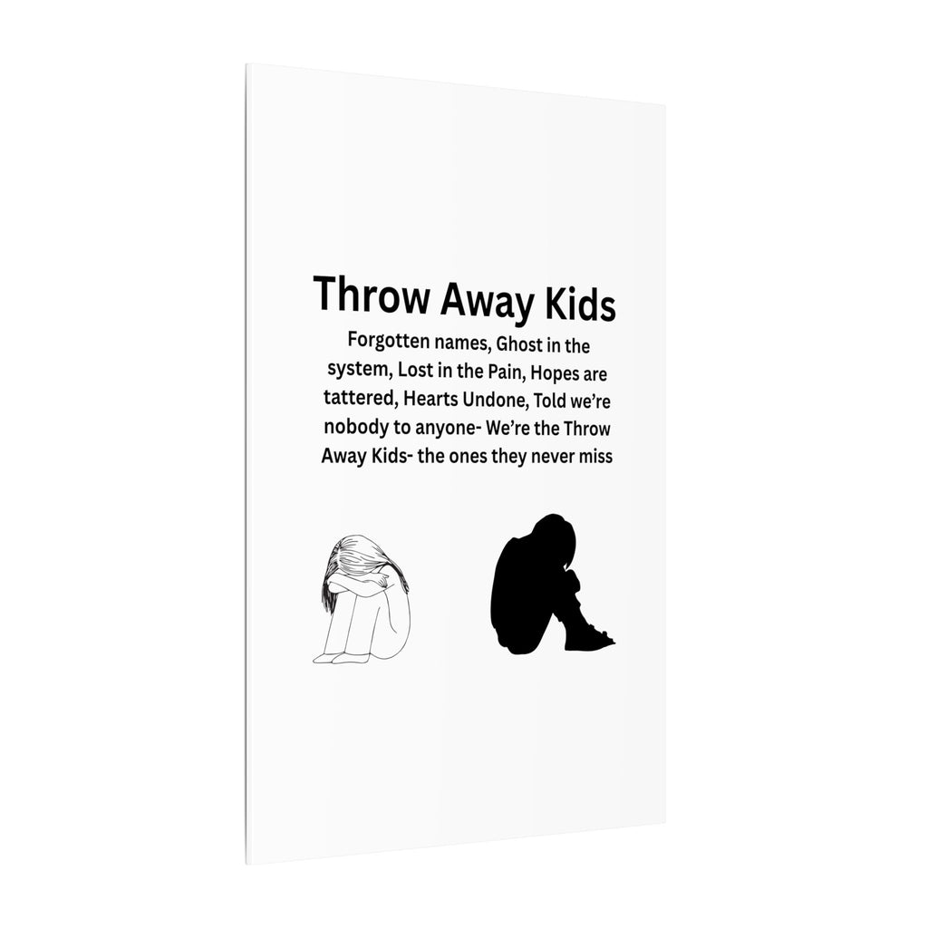 Throw away Kids - Matte Canvas, Stretched, 0.75" (Multi-Size)