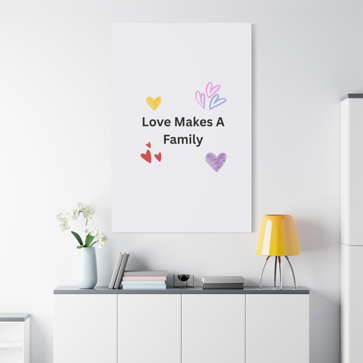 Love Makes A Family Matte Canvas,  1.25"