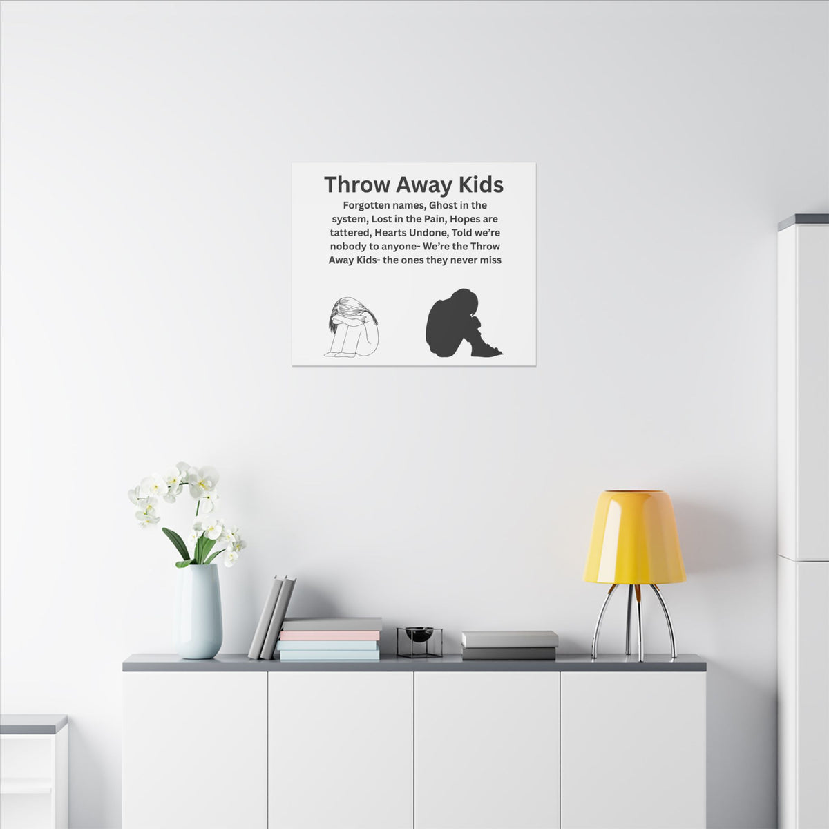 Throw away Kids - Matte Canvas, Stretched, 0.75" (Multi-Size)