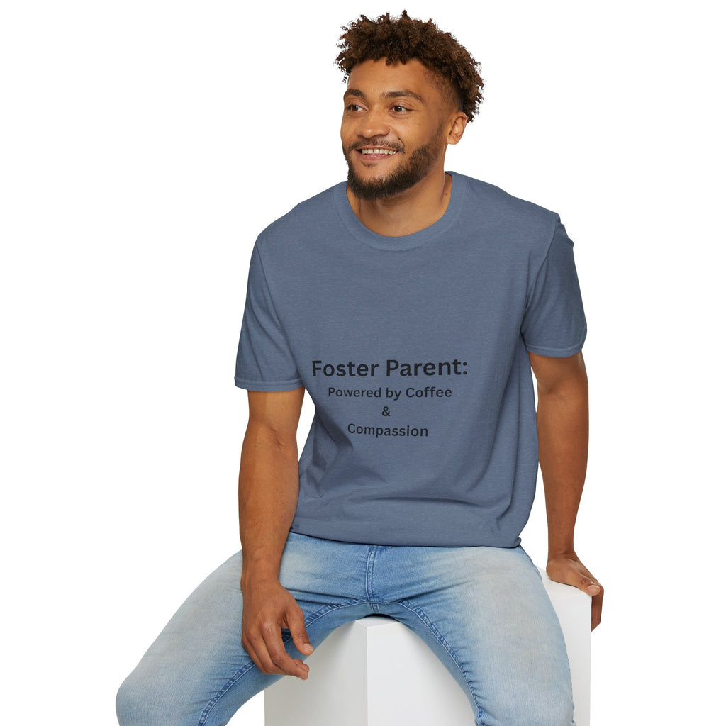 Foster Parent: Powered by Coffee Unisex Softstyle T-Shirt