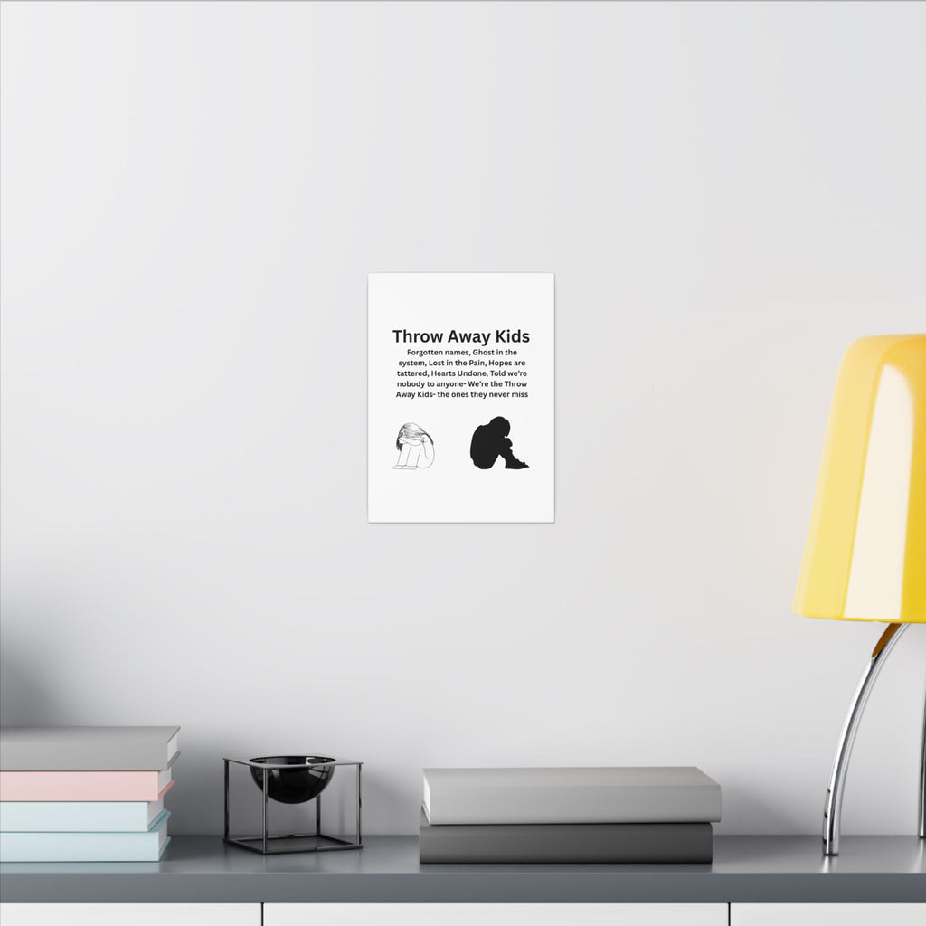 Throw away Kids - Matte Canvas, Stretched, 0.75" (Multi-Size)