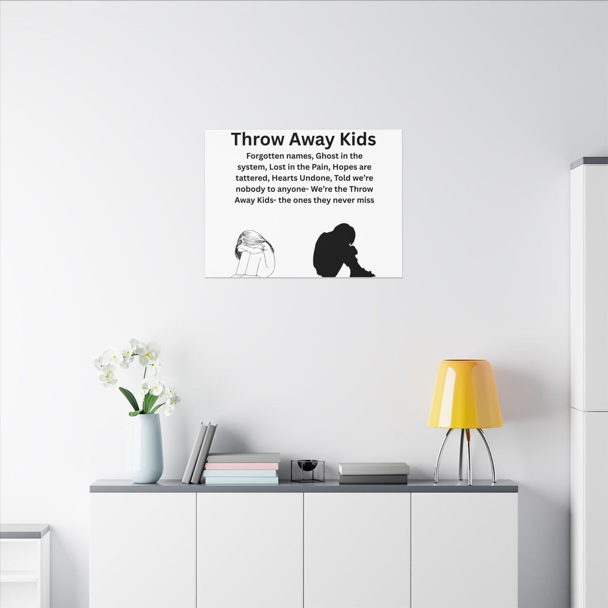 Throw away Kids - Matte Canvas, Stretched, 0.75" (Multi-Size)
