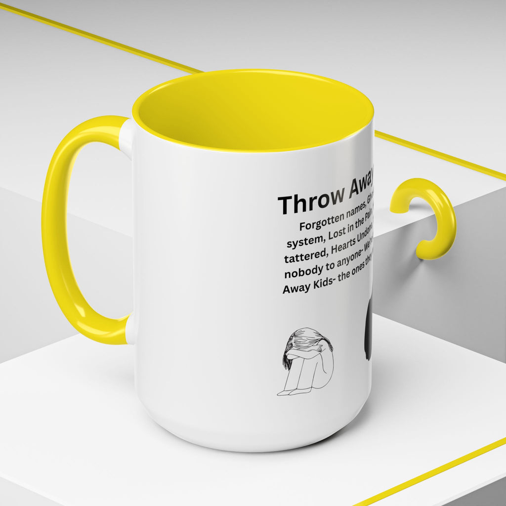 Throw away Kids Accent Coffee Mug (11, 15oz)