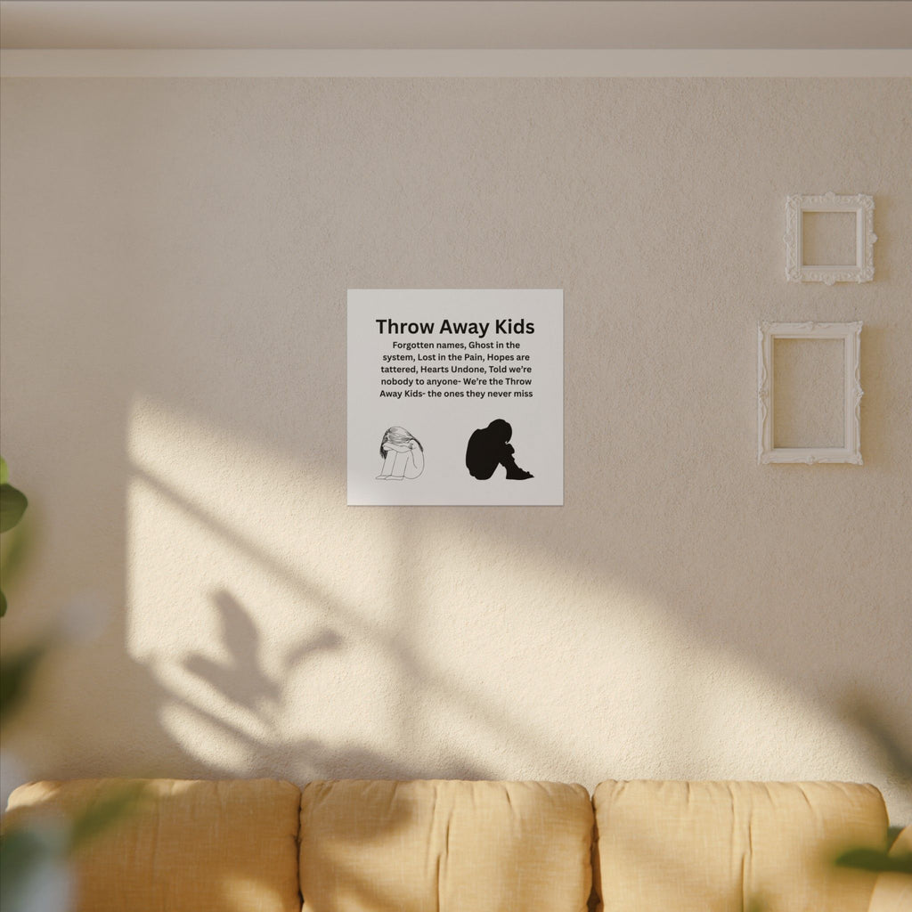 Throw away Kids - Matte Canvas, Stretched, 0.75" (Multi-Size)