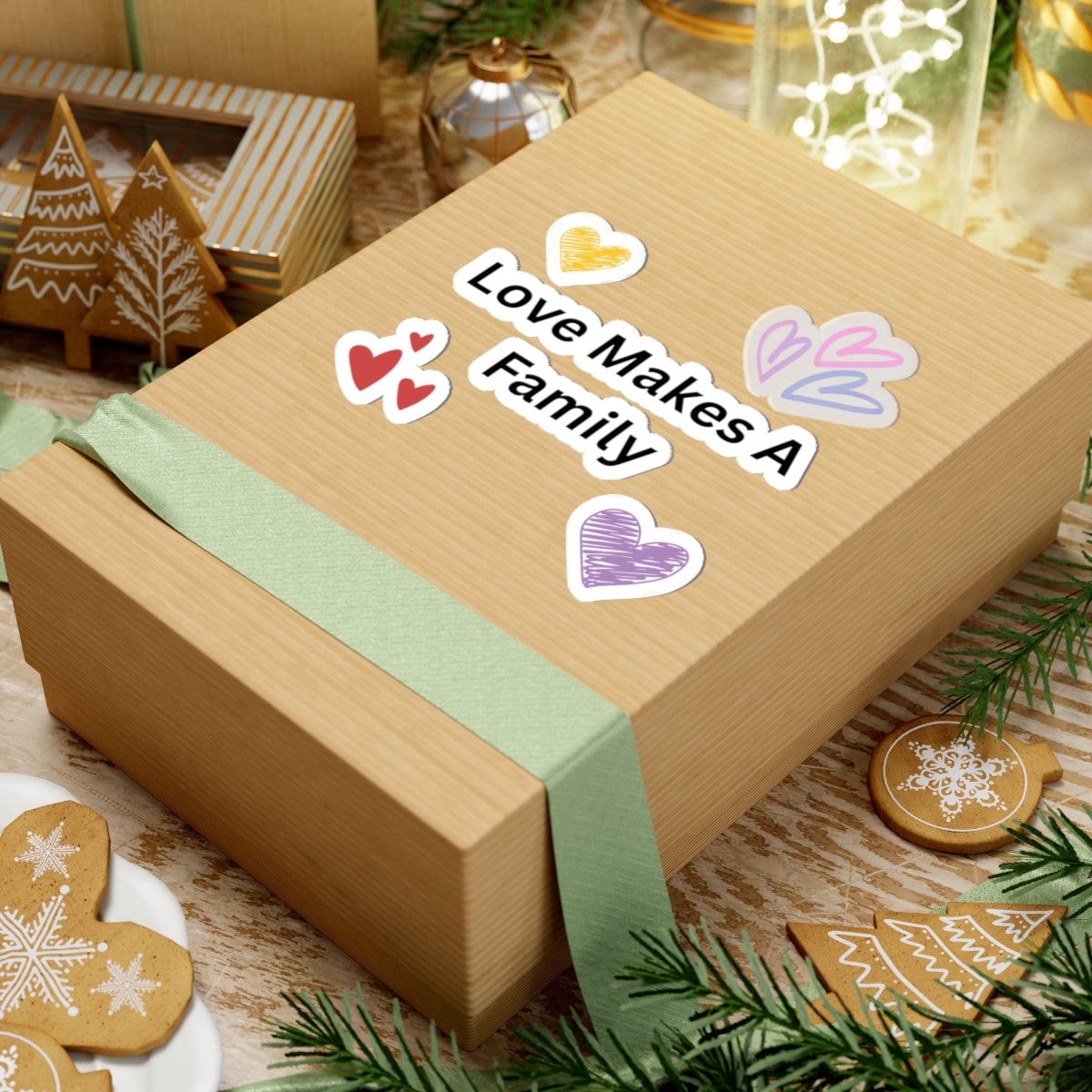Love Makes  A Family - Kiss-Cut Stickers
