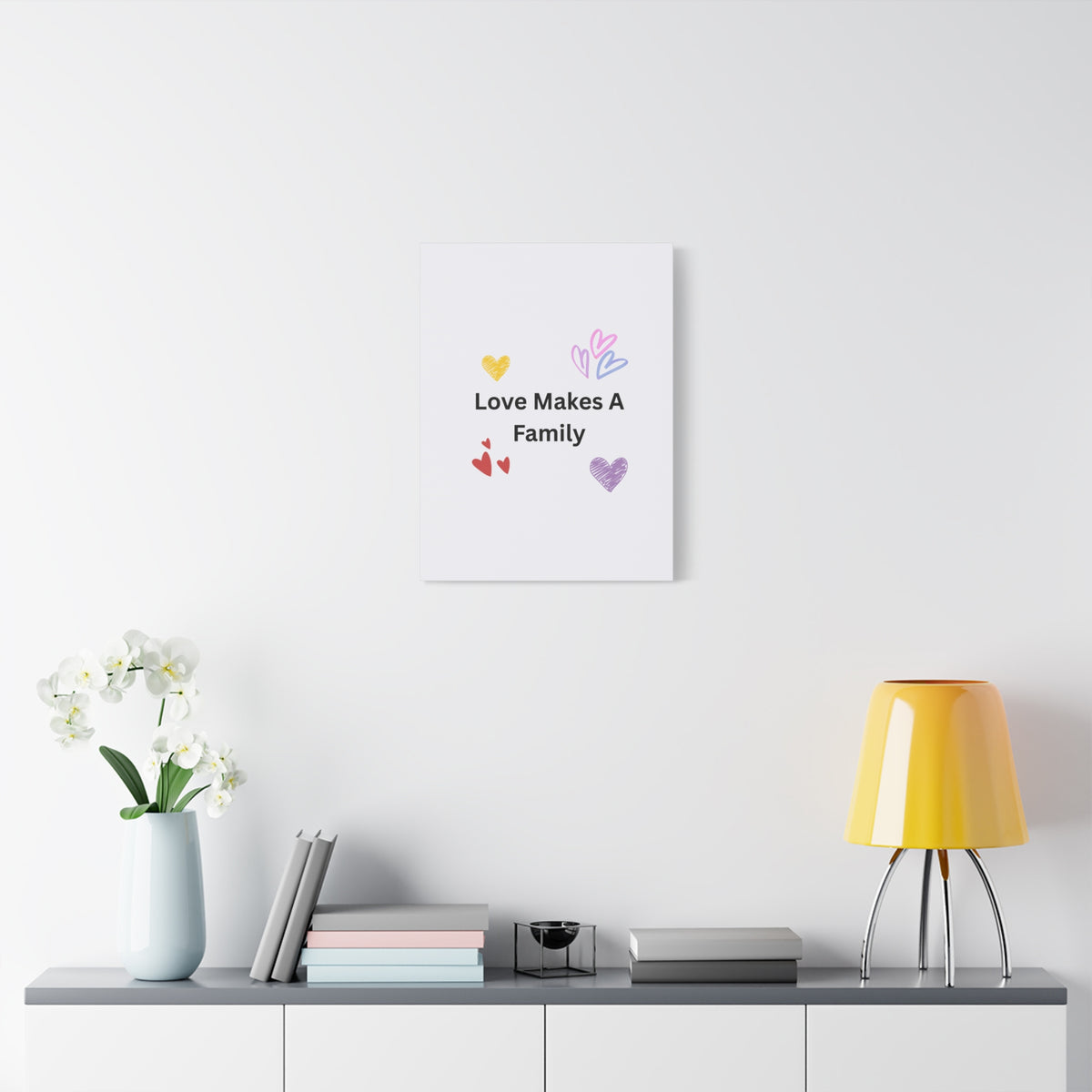 Love Makes A Family Matte Canvas,  1.25"