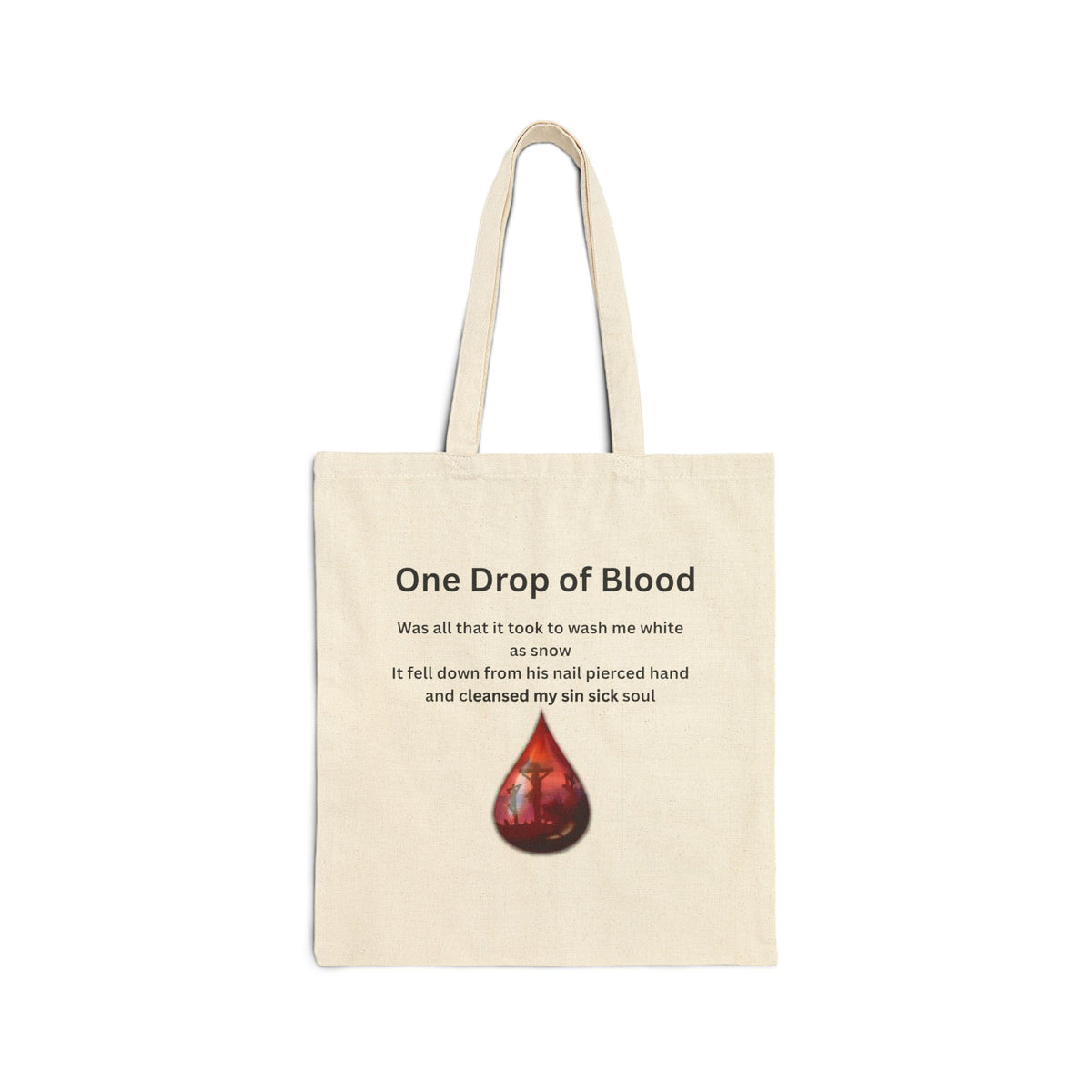 One Drop Cotton Canvas Tote Bag