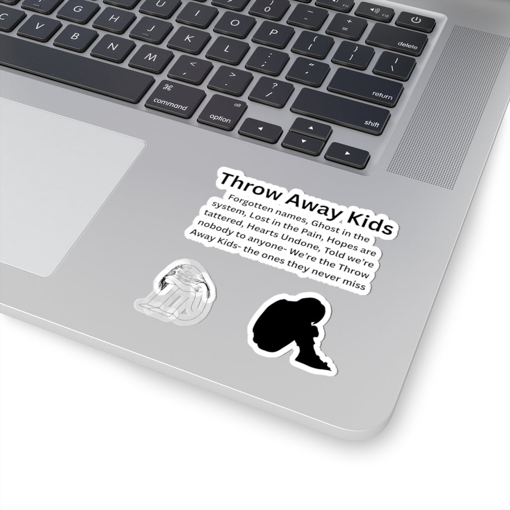 Throw away Kids Kiss-Cut Stickers