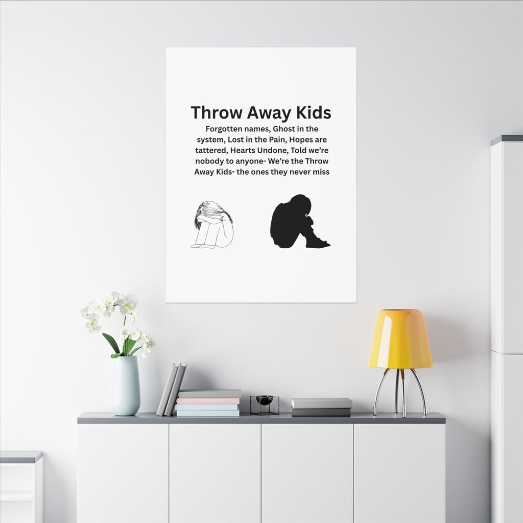 Throw away Kids - Matte Canvas, Stretched, 0.75" (Multi-Size)