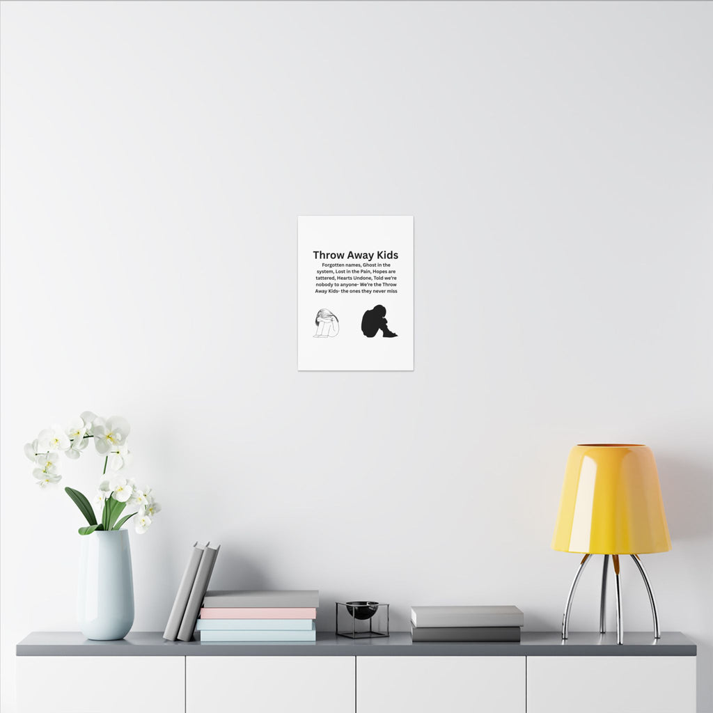 Throw away Kids - Matte Canvas, Stretched, 0.75" (Multi-Size)
