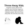 Throw away Kids Kiss-Cut Stickers