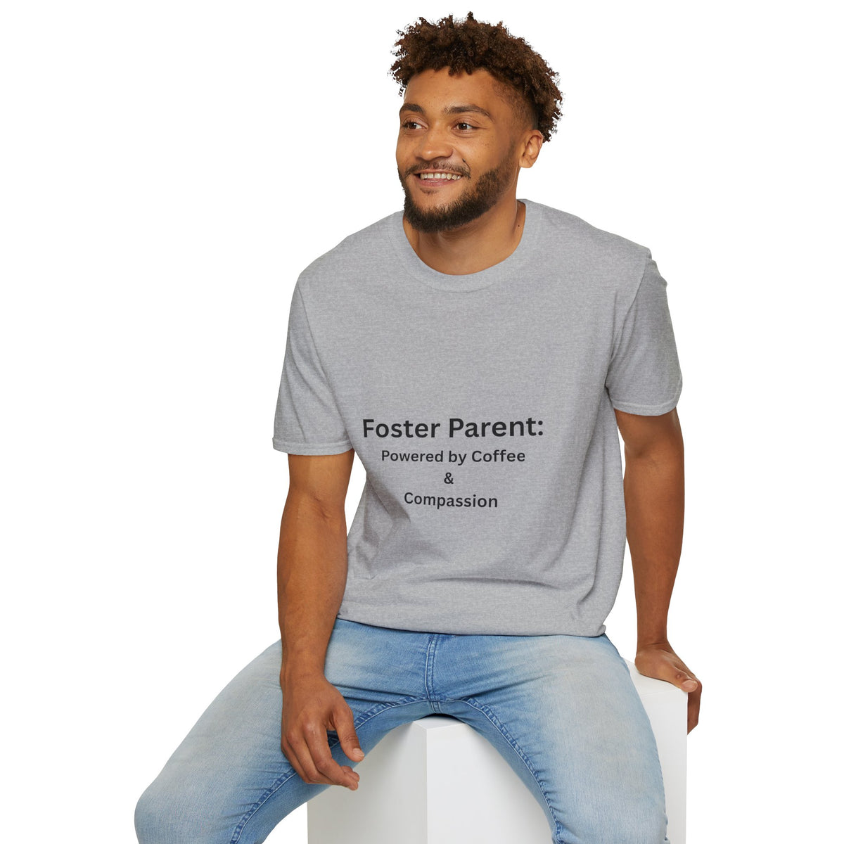 Foster Parent: Powered by Coffee Unisex Softstyle T-Shirt