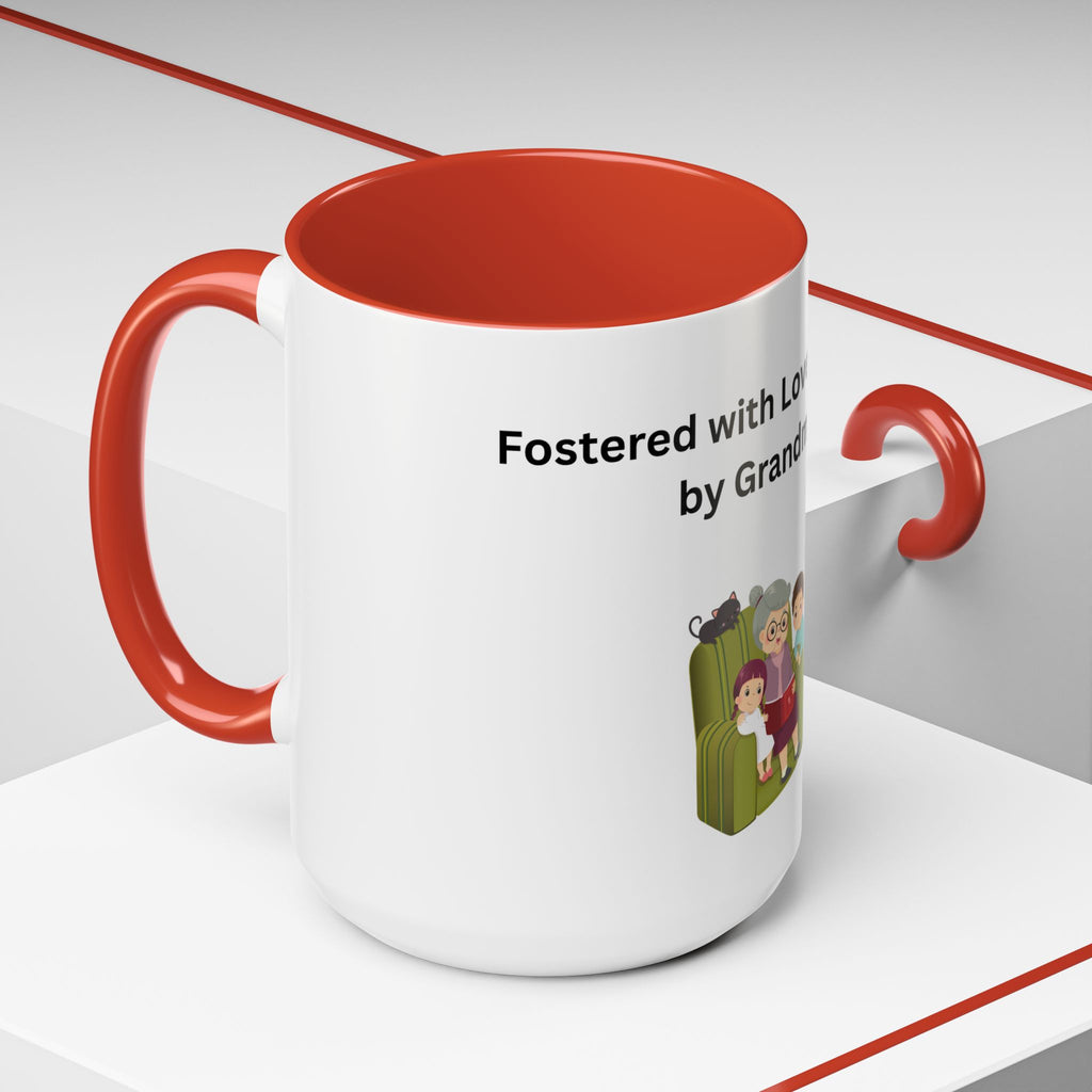 Fostered by Love Grandma Coffee Mug – Foster Grandma Gift, Foster Care Family Mug (11oz, 15oz)