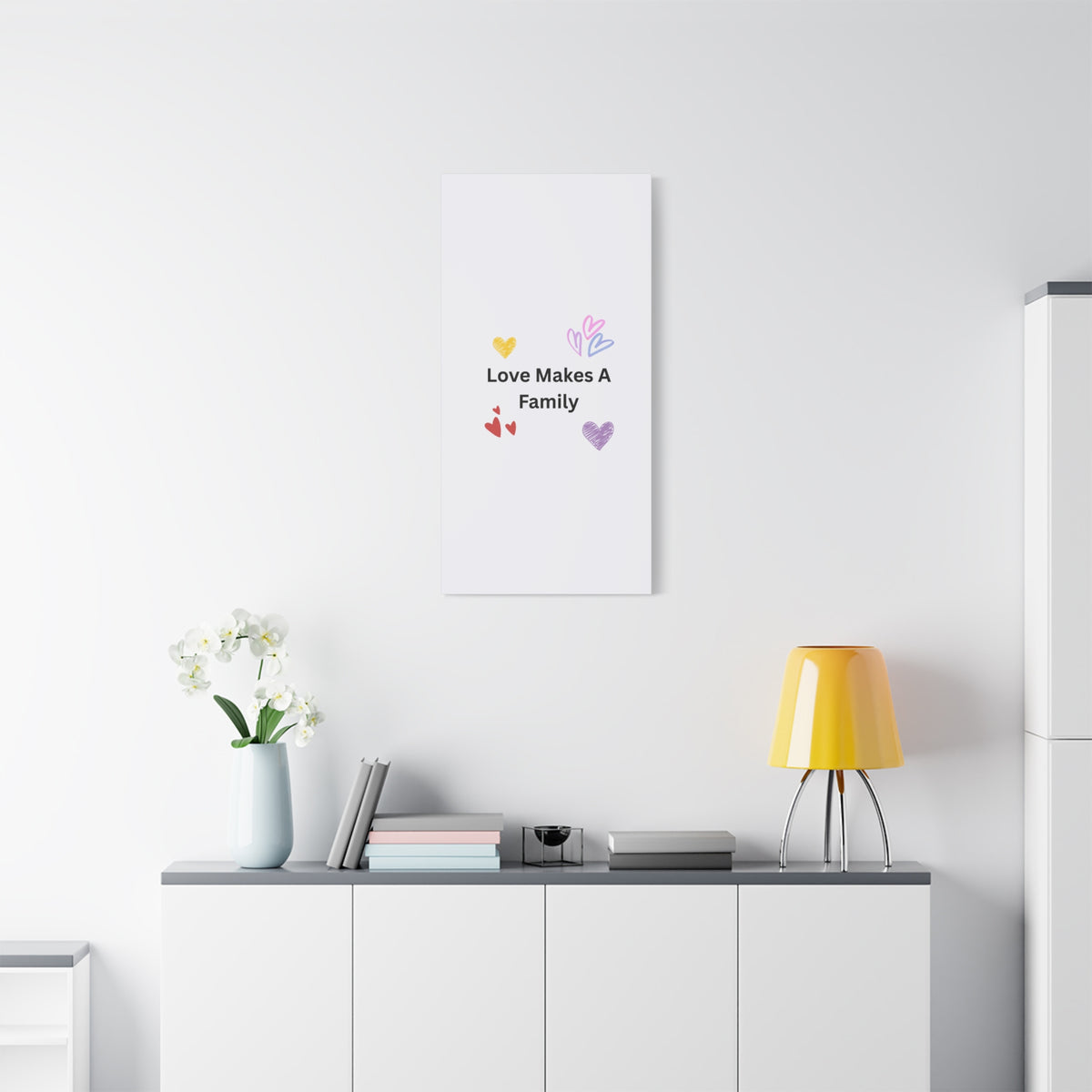 Love Makes A Family Matte Canvas,  1.25"
