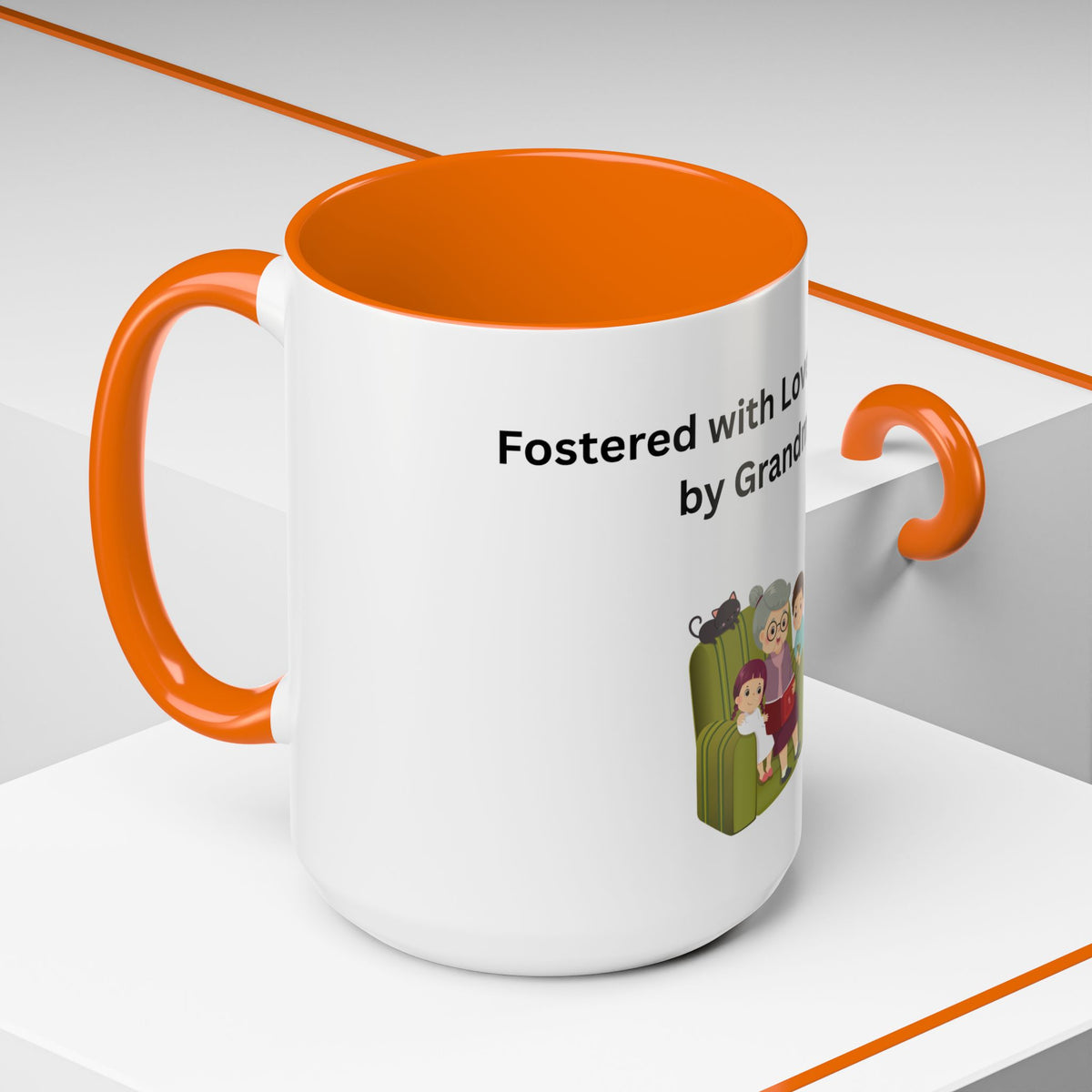 Fostered by Love Grandma Coffee Mug – Foster Grandma Gift, Foster Care Family Mug (11oz, 15oz)