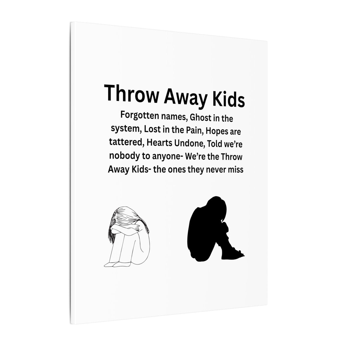 Throw away Kids - Matte Canvas, Stretched, 0.75" (Multi-Size)