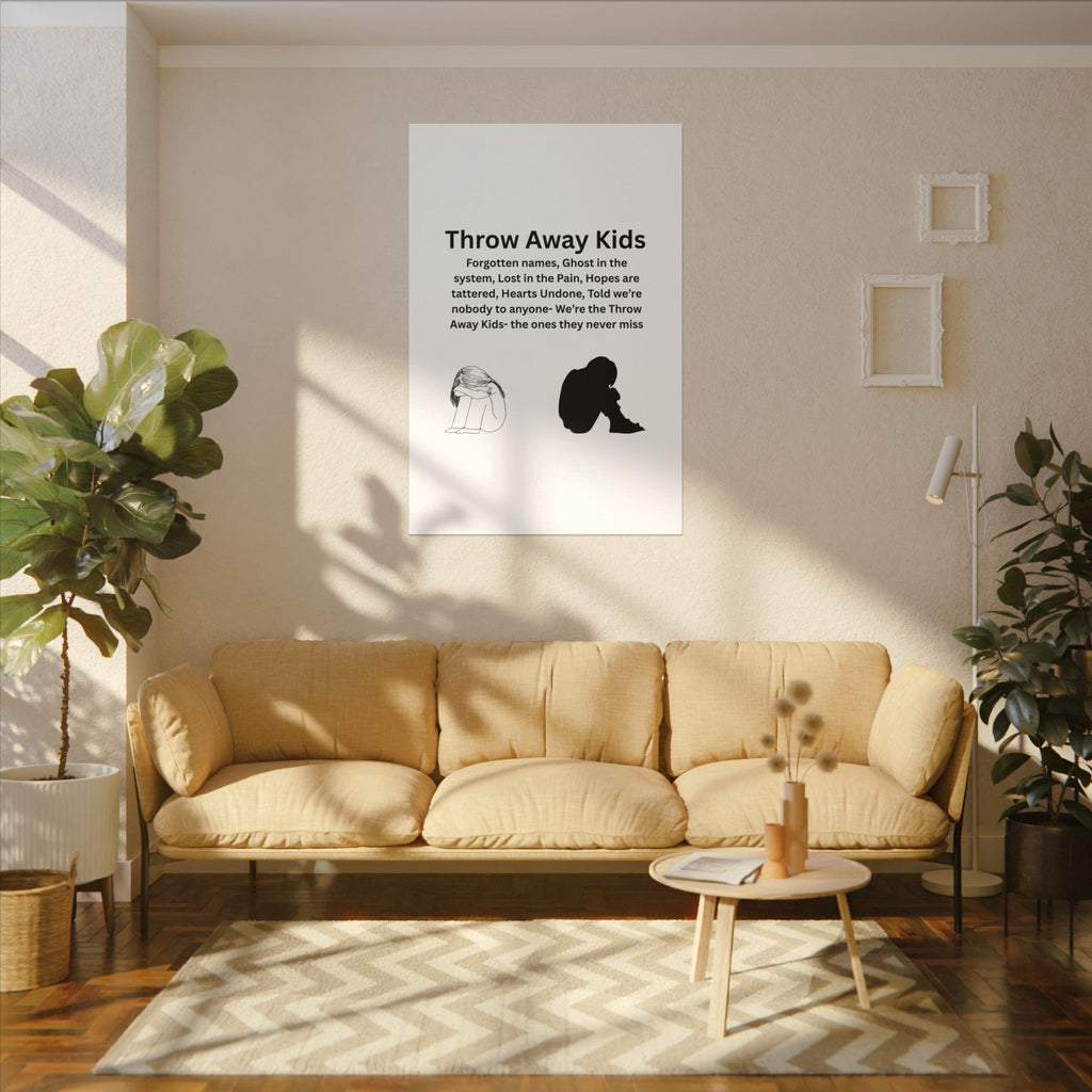 Throw away Kids - Matte Canvas, Stretched, 0.75" (Multi-Size)