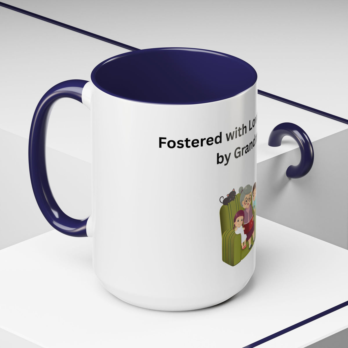 Fostered by Love Grandma Coffee Mug – Foster Grandma Gift, Foster Care Family Mug (11oz, 15oz)