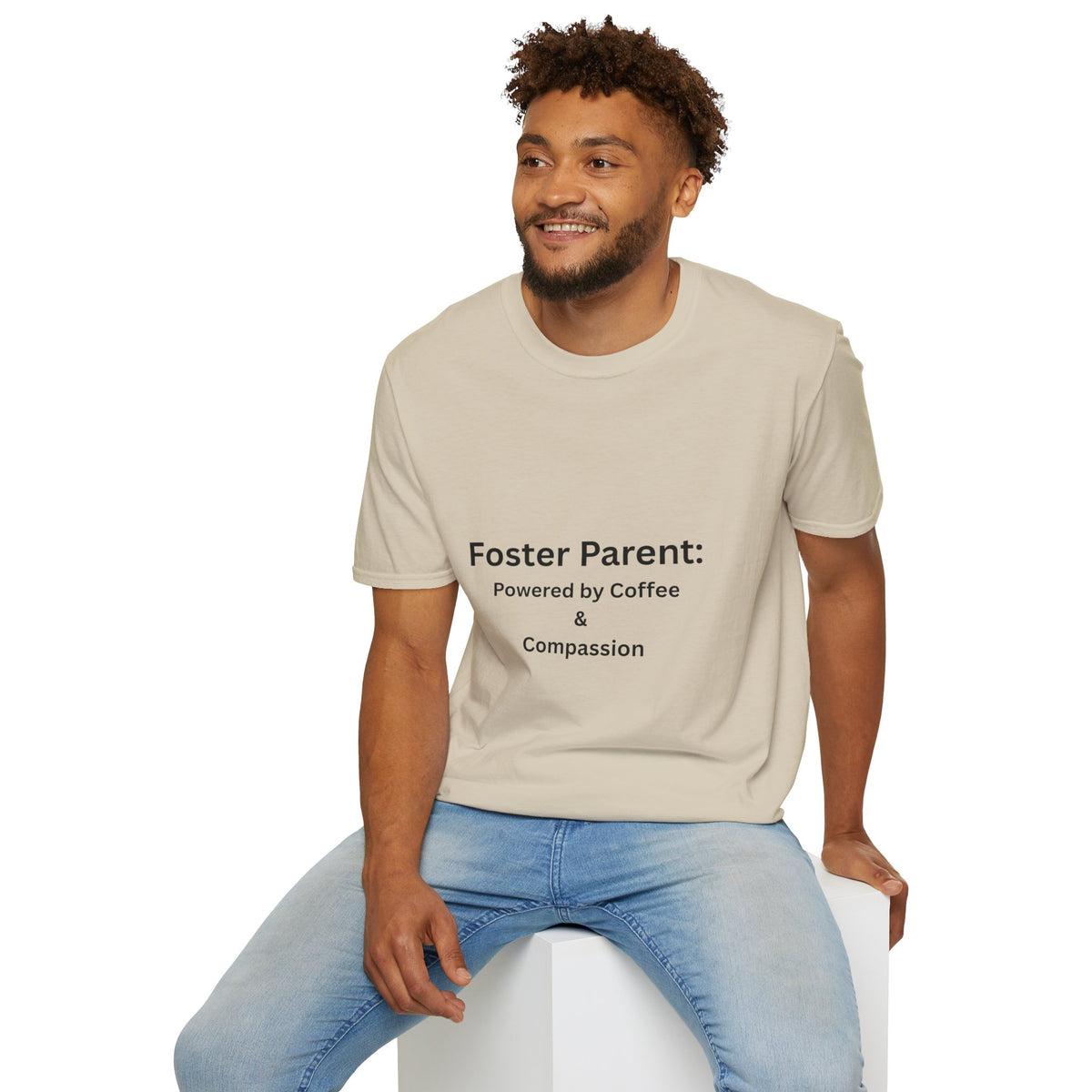 Foster Parent: Powered by Coffee Unisex Softstyle T-Shirt