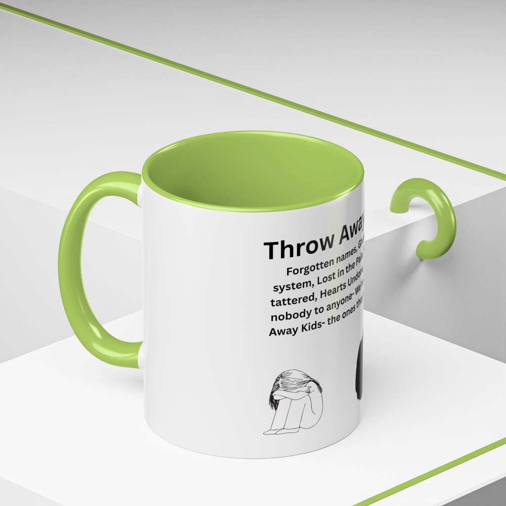 Throw away Kids Accent Coffee Mug (11, 15oz)
