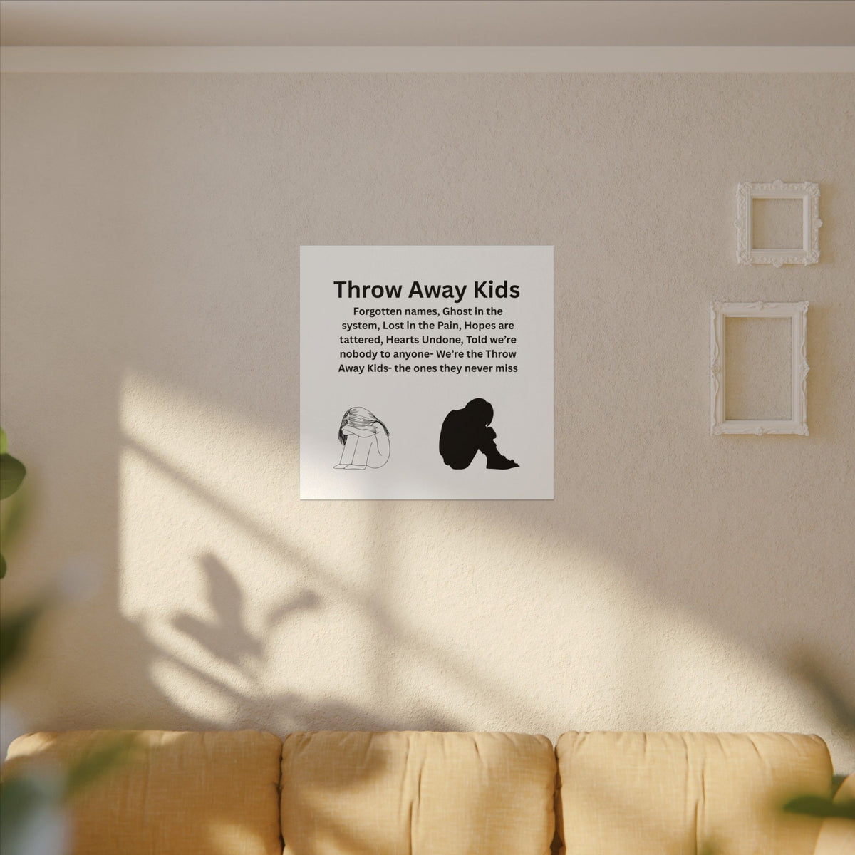 Throw away Kids - Matte Canvas, Stretched, 0.75" (Multi-Size)
