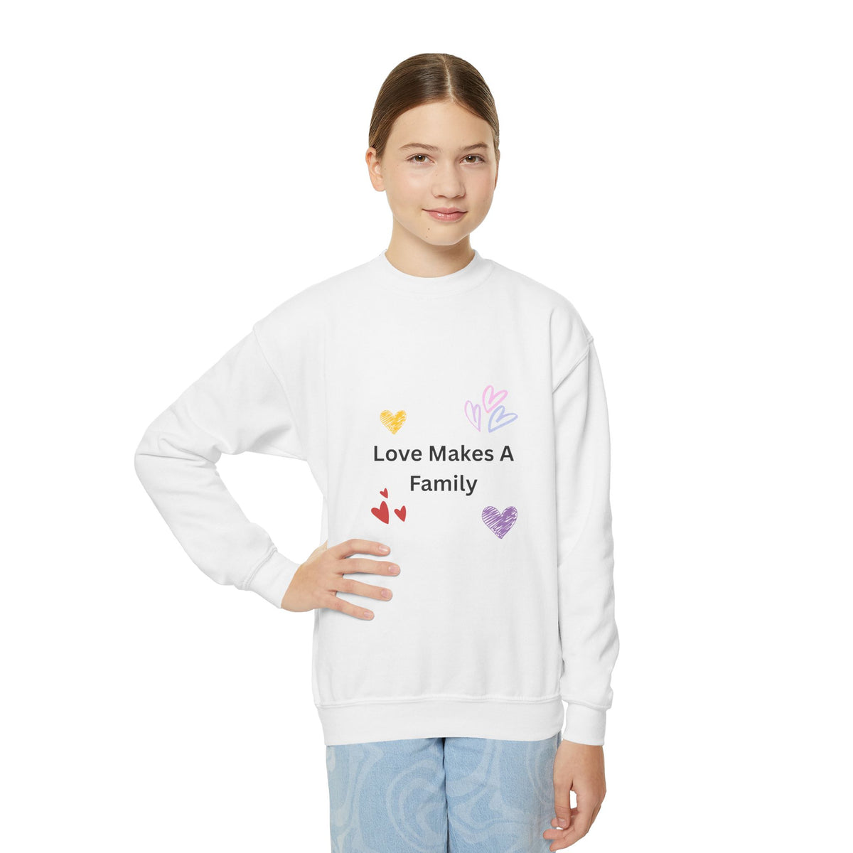 Love Makes A Family Youth Sweatshirt