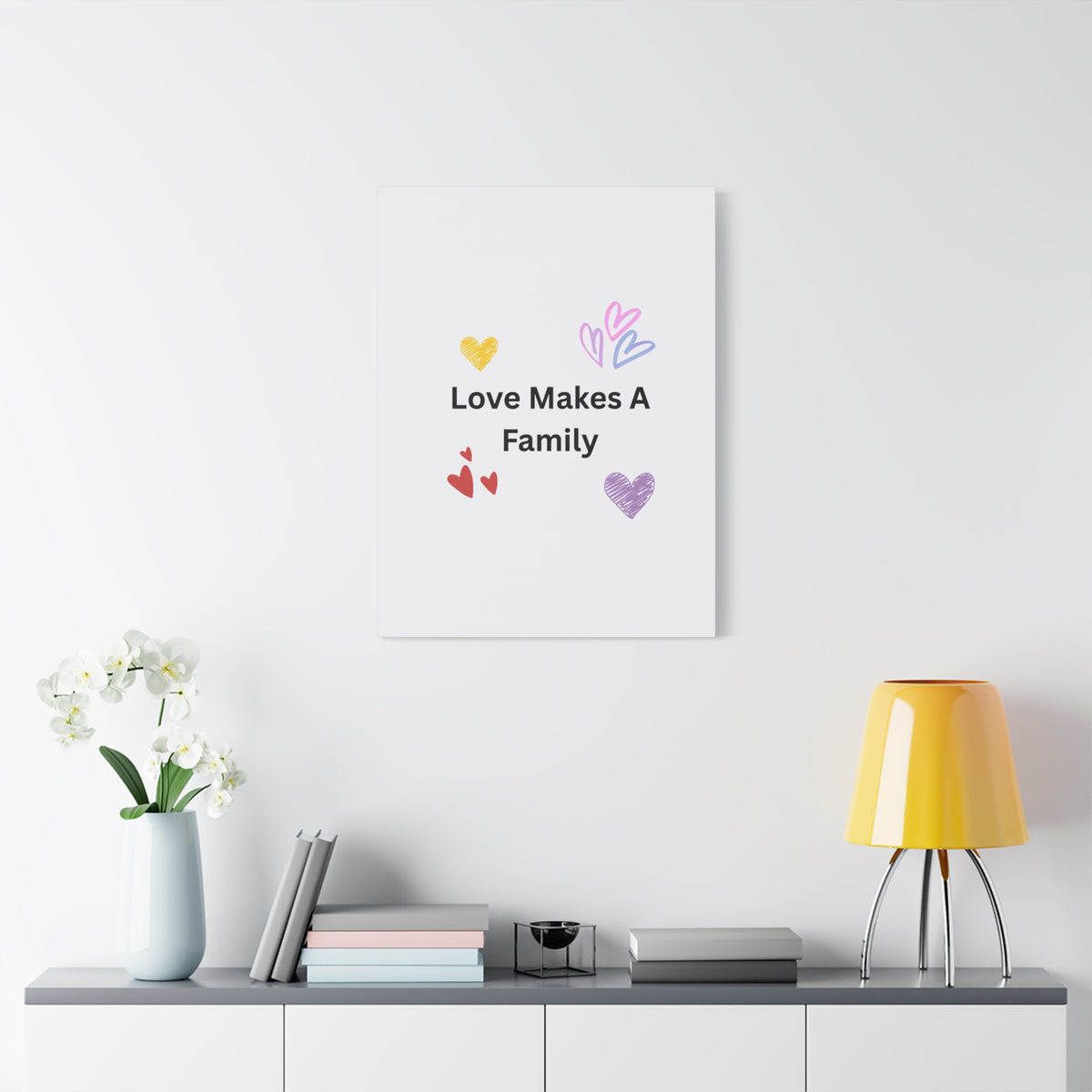 Love Makes A Family Matte Canvas,  1.25"