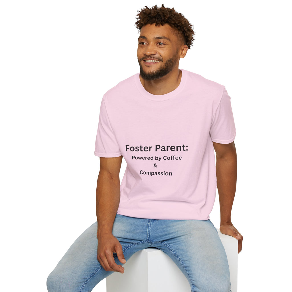 Foster Parent: Powered by Coffee Unisex Softstyle T-Shirt