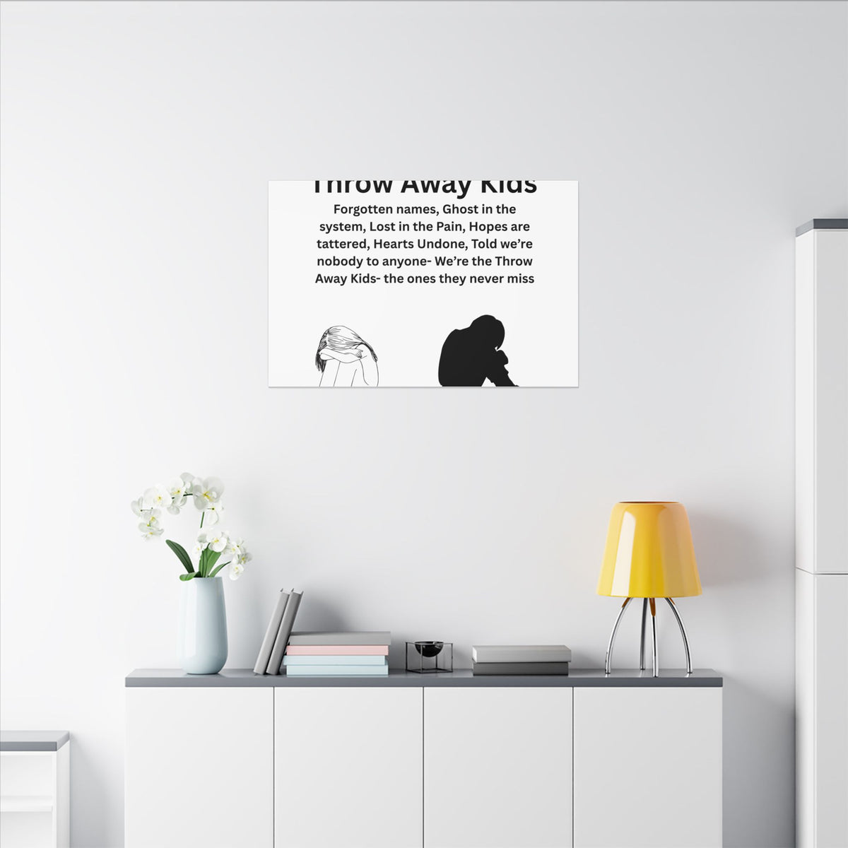 Throw away Kids - Matte Canvas, Stretched, 0.75" (Multi-Size)