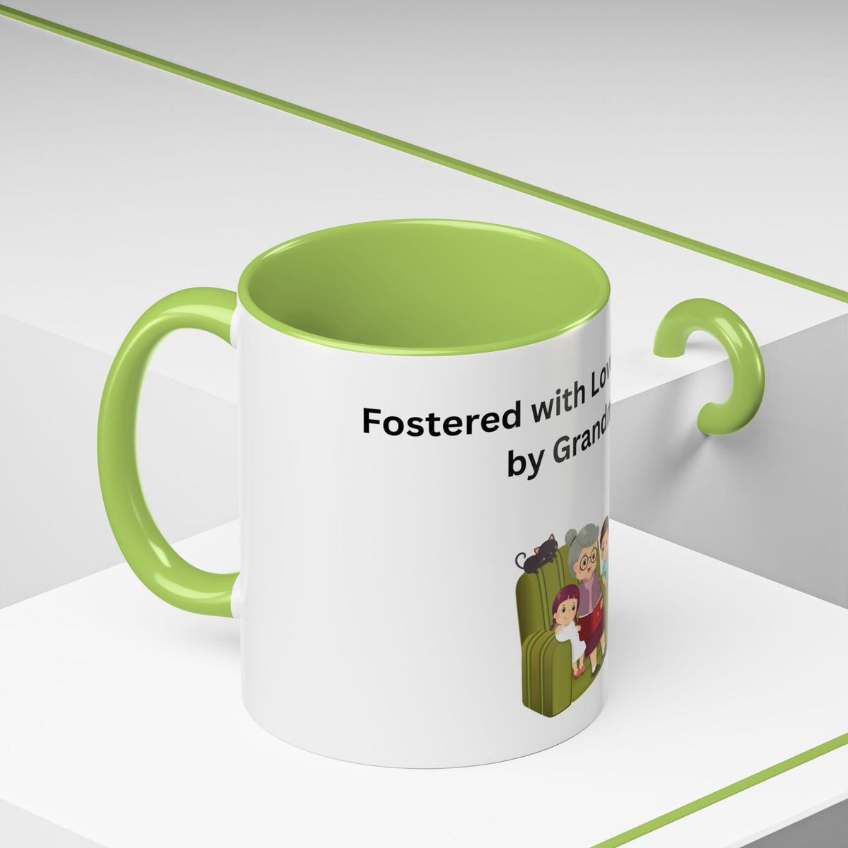 Fostered by Love Grandma Coffee Mug – Foster Grandma Gift, Foster Care Family Mug (11oz, 15oz)