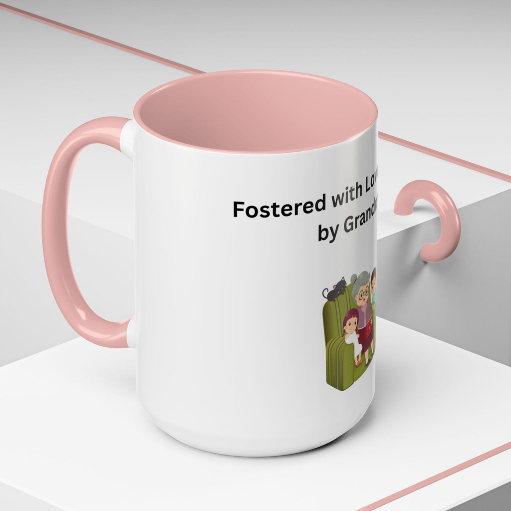 Fostered by Love Grandma Coffee Mug – Foster Grandma Gift, Foster Care Family Mug (11oz, 15oz)