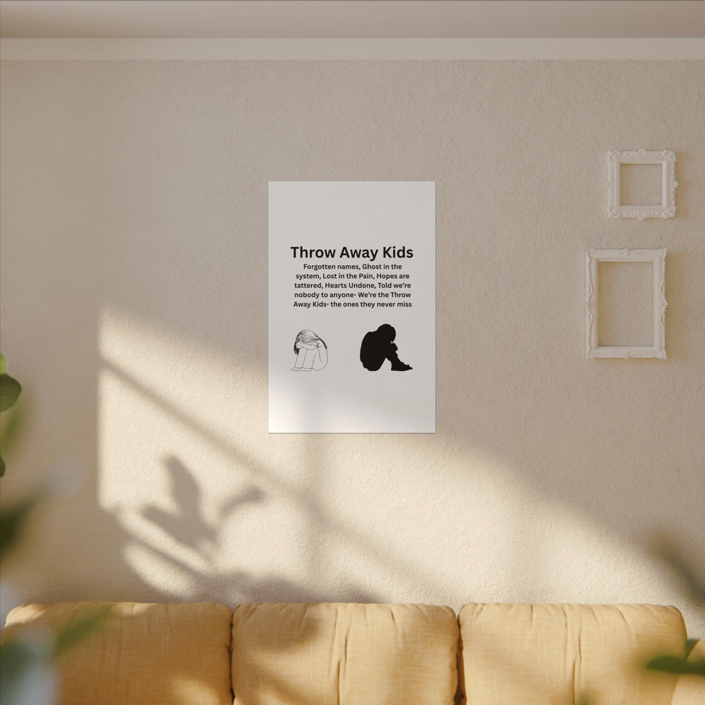 Throw away Kids - Matte Canvas, Stretched, 0.75" (Multi-Size)