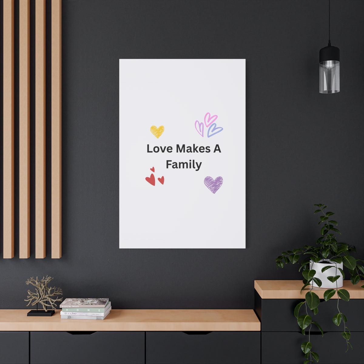Love Makes A Family Matte Canvas,  1.25"