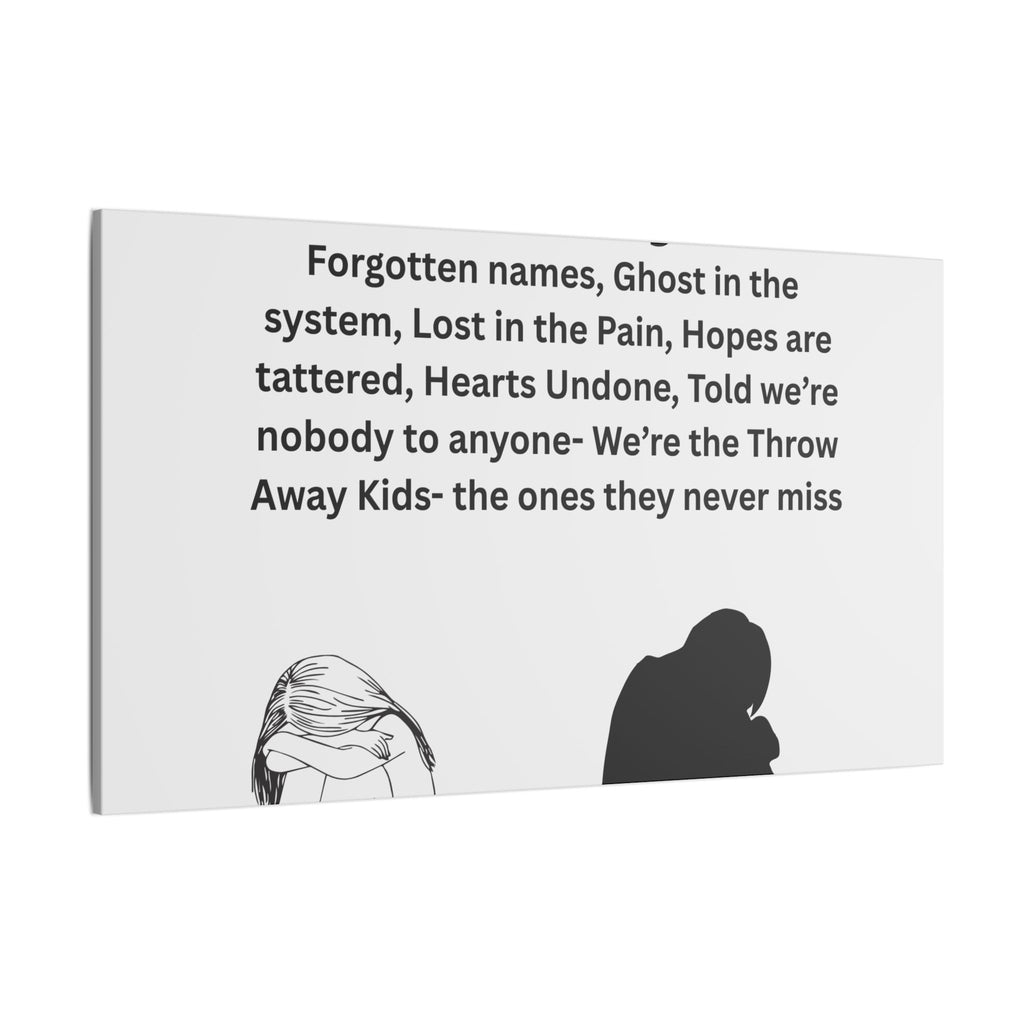 Throw away Kids - Matte Canvas, Stretched, 0.75" (Multi-Size)