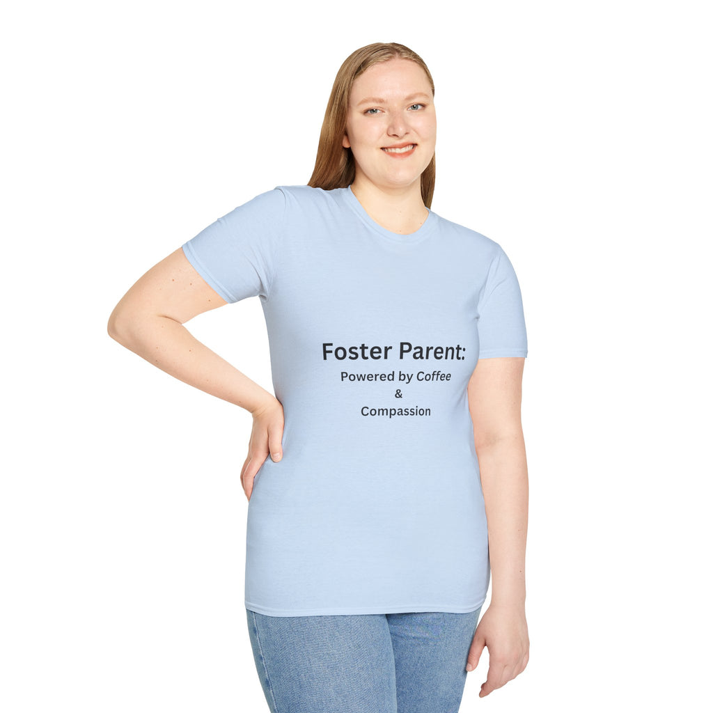 Foster Parent: Powered by Coffee Unisex Softstyle T-Shirt