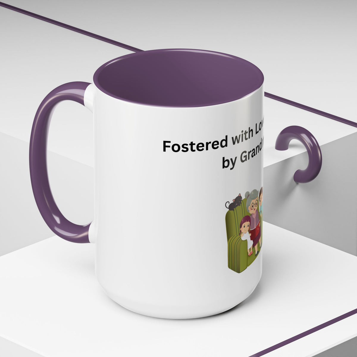 Fostered by Love Grandma Coffee Mug – Foster Grandma Gift, Foster Care Family Mug (11oz, 15oz)