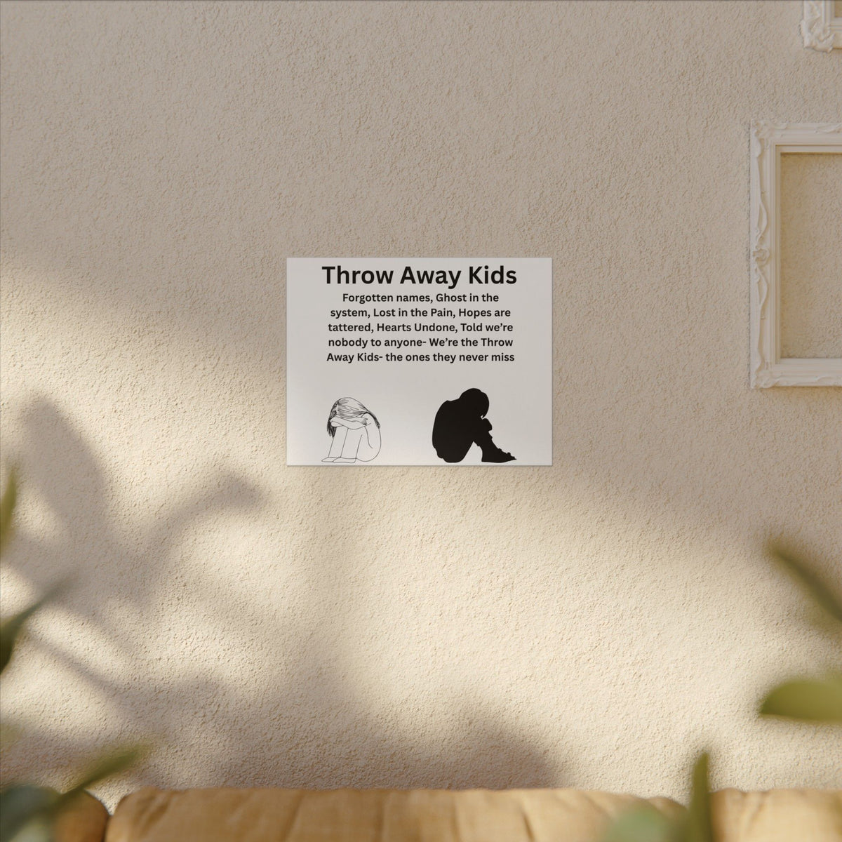 Throw away Kids - Matte Canvas, Stretched, 0.75" (Multi-Size)