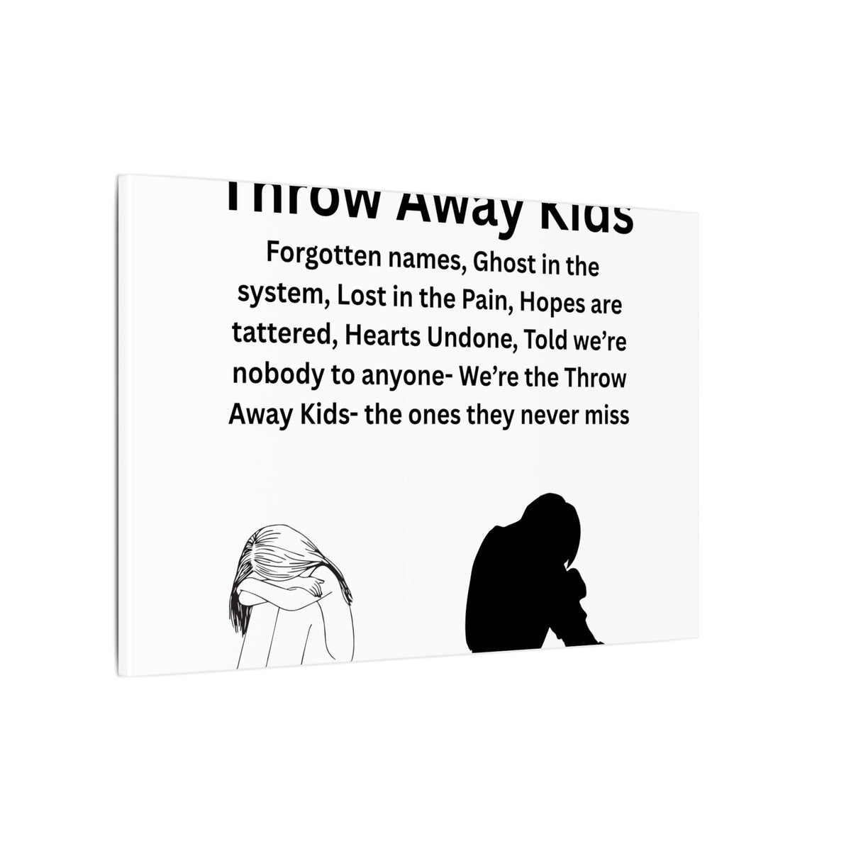 Throw away Kids - Matte Canvas, Stretched, 0.75" (Multi-Size)