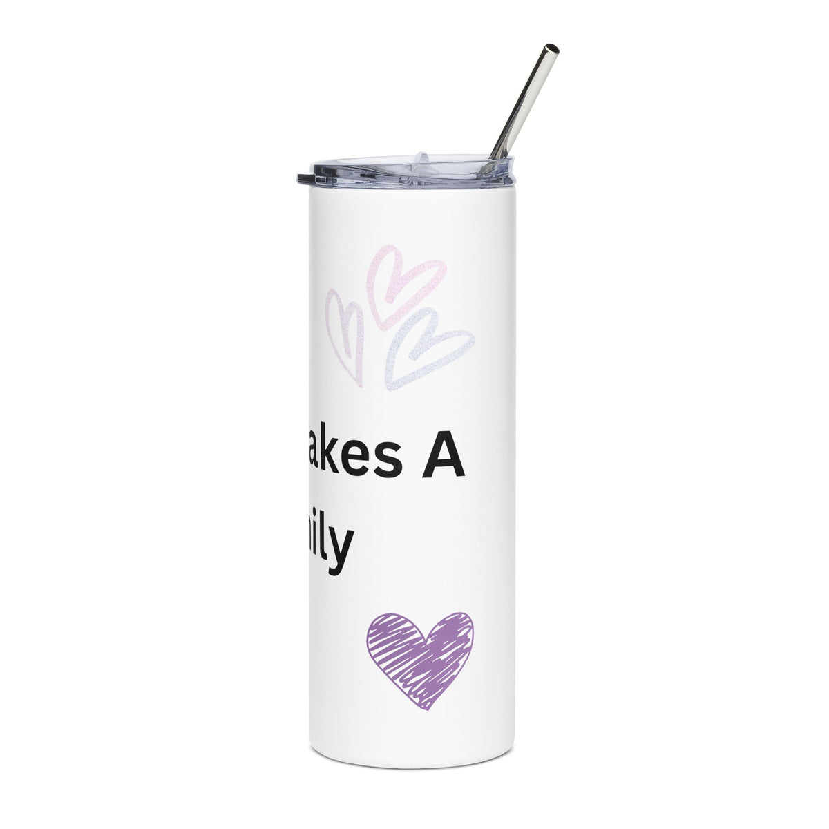 Love Makes A Family Stainless Steel Tumbler, 20oz
