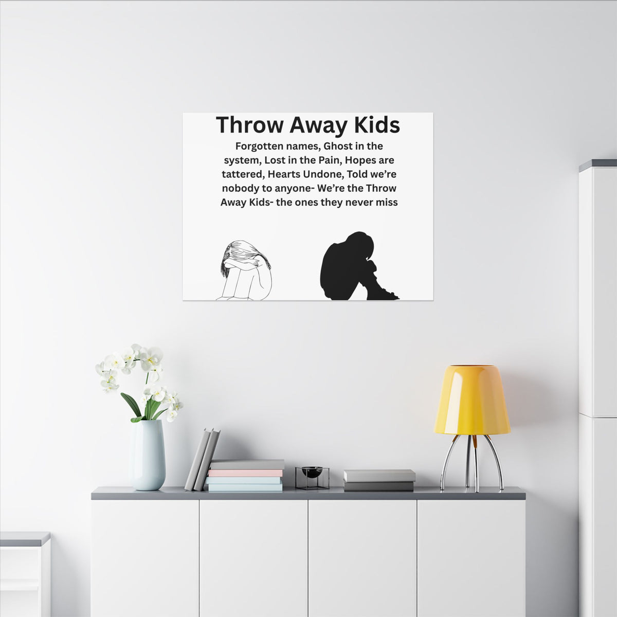 Throw away Kids - Matte Canvas, Stretched, 0.75" (Multi-Size)